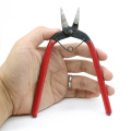 Alicates de punta plana de la herramienta de mano con la manija roja para la fabricación del collar pendiente, ZYT0002
